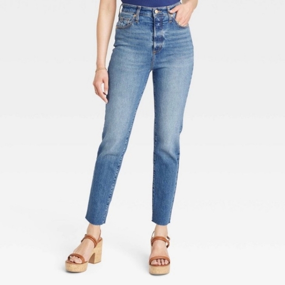 Women's 00 High-Rise 90's Slim Jeans - Universal Threads - Medium Wash Blue - 00 - Picture 1 of 16